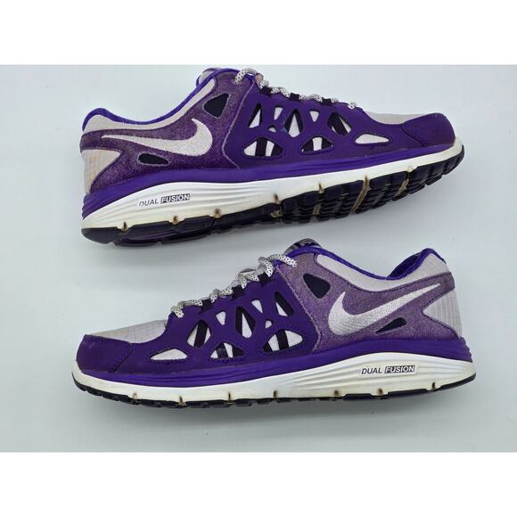 Nike Dual Fusion Run 2. 6Y 599793-500. Purple/Gray training/running shoes - Picture 3 of 8